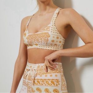 The Upside by Anthropologie Carmen Bandana Yoga Sports Bra Top Size Large